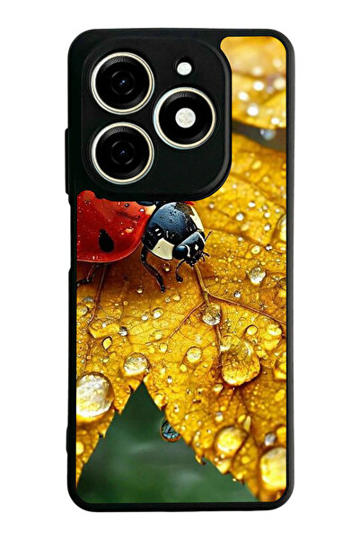 TECNO Spark 20 / 20C Compatible Printed, Matte Black, Soft Silicone, Protecti...