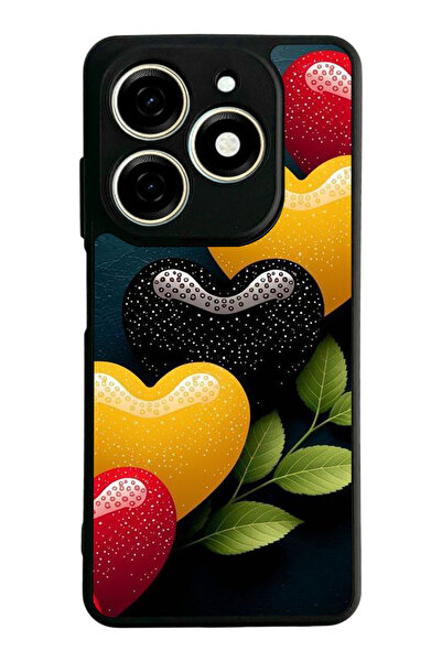 TECNO Spark 20 / 20C Compatible Printed, Matte Black, Soft Silicone, Protecti...