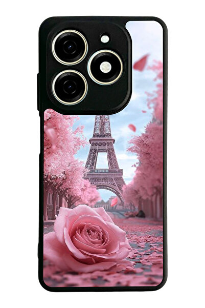 TECNO Spark 20 / 20C Compatible Printed, Matte Black, Soft Silicone, Protecti...