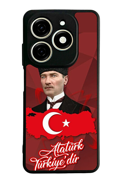 TECNO Spark 20 / 20C Compatible Printed, Matte Black, Soft Silicone, Protecti...