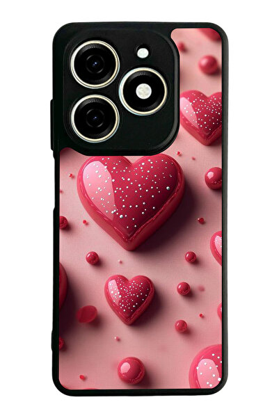 TECNO Spark 20 / 20C Compatible Printed, Matte Black, Soft Silicone, Protecti...