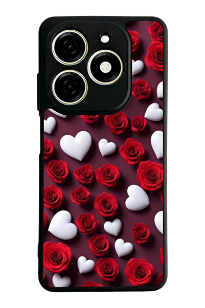 TECNO غطاء متوافق مع Spark 20 / 20C، مطبوع، أسود غير لامع، سيليكون ناعم، واقي...