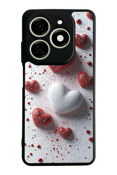 TECNO Spark 20 / 20C Compatible Printed, Matte Black, Soft Silicone, Protecti...