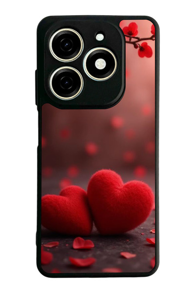 TECNO غطاء متوافق مع Spark 20 / 20C، مطبوع، أسود غير لامع، سيليكون ناعم، واقي...