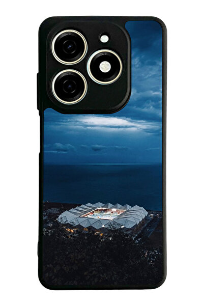 TECNO Spark 20 / 20C Compatible Printed, Matte Black, Soft Silicone, Protecti...