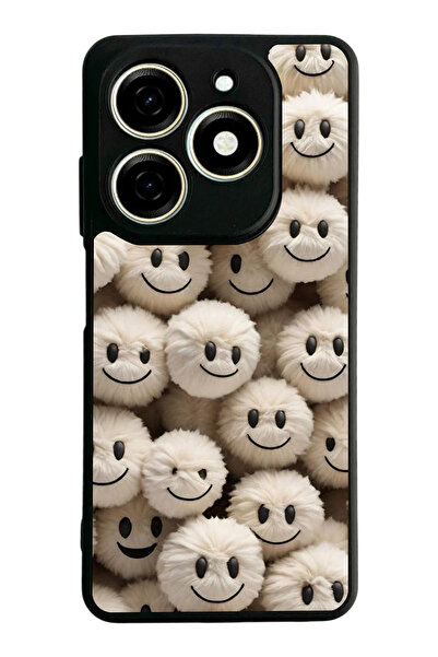 TECNO غطاء متوافق مع Spark 20 / 20C، مطبوع، أسود غير لامع، سيليكون ناعم، واقي...