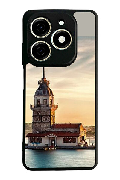 TECNO Spark 20 / 20C Compatible Printed, Matte Black, Soft Silicone, Protecti...