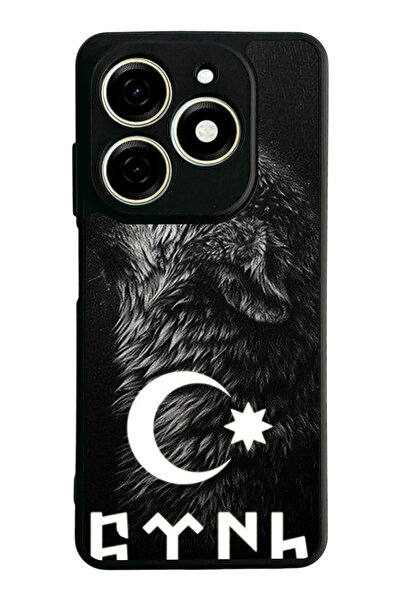 TECNO Spark 20 / 20C Compatible Printed, Matte Black, Soft Silicone, Protecti...