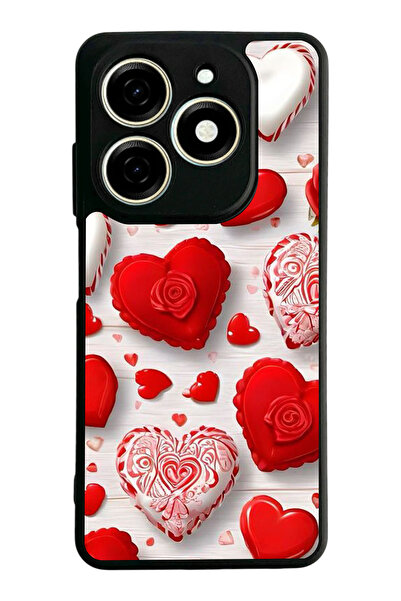 TECNO غطاء متوافق مع Spark 20 / 20C، مطبوع، أسود غير لامع، سيليكون ناعم، واقي...