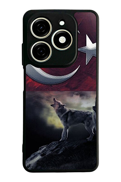 TECNO Spark 20 / 20C Compatible Printed, Matte Black, Soft Silicone, Protecti...