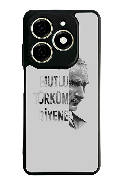 TECNO Spark 20 / 20C Compatible Printed, Matte Black, Soft Silicone, Protecti...