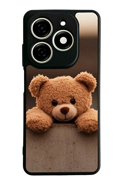 TECNO Spark 20 / 20C Compatible Printed, Matte Black, Soft Silicone, Protecti...