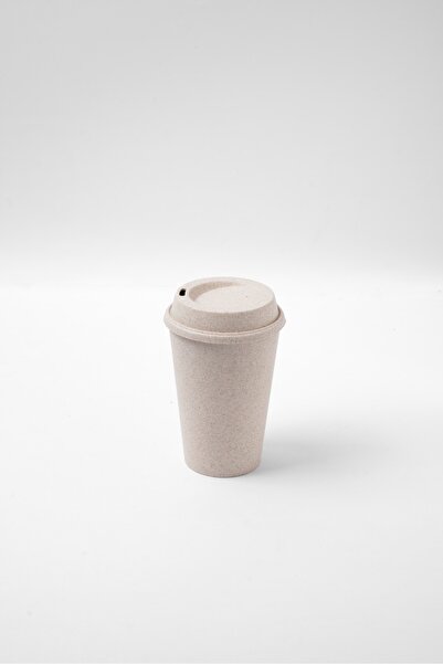 REuse Reusable Cup with Lid 360 ml | Made from Coffee Husks | 1 Piece | Sand ...