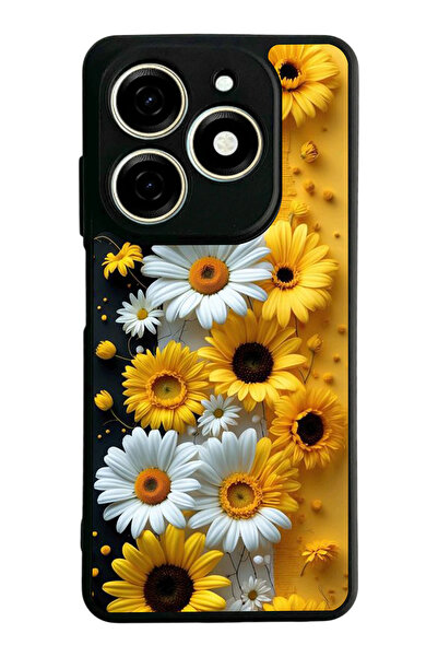 TECNO Spark 20 / 20C Compatible Printed, Matte Black, Soft Silicone, Protecti...