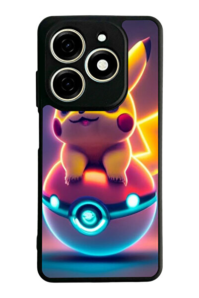 Aksel Kılıf Infinix Smart 8 Pro Compatible Printed, Matte Black, Soft Silicon...