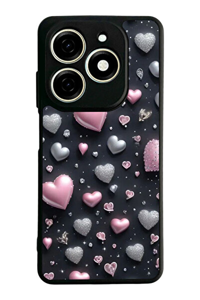 TECNO Spark 20 / 20C Compatible Printed, Matte Black, Soft Silicone, Protecti...