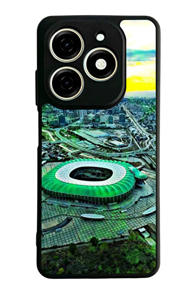 TECNO Spark 20 / 20C Compatible Printed, Matte Black, Soft Silicone, Protecti...