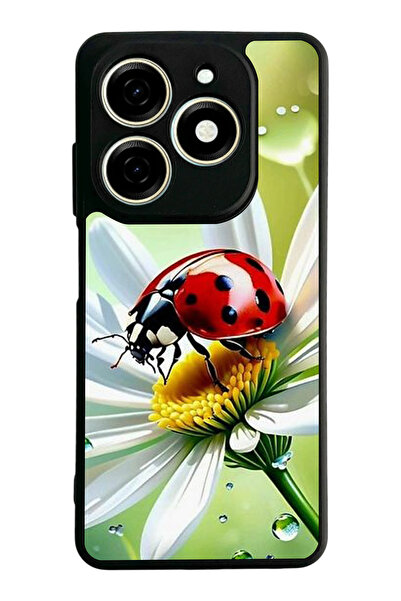 TECNO Spark 20 / 20C Compatible Printed, Matte Black, Soft Silicone, Protecti...