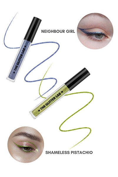 The Glitter Lab 2li Simli Likit Eyeliner | Dazzling Liner Seti NO 2