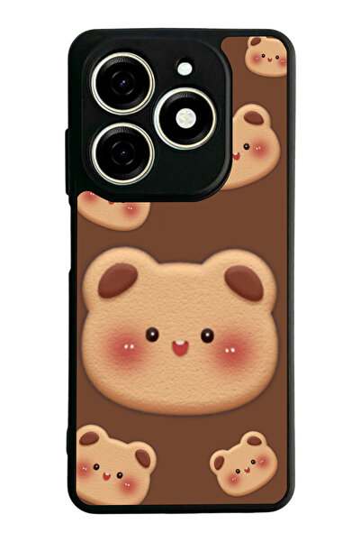 TECNO Spark 20 / 20C Compatible Printed, Matte Black, Soft Silicone, Protecti...