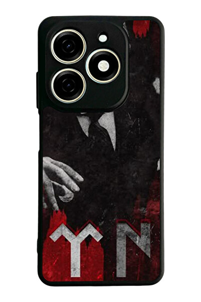 TECNO Spark 20 / 20C Compatible Printed, Matte Black, Soft Silicone, Protecti...