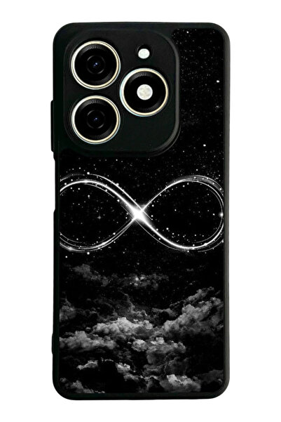 TECNO Spark 20 / 20C Compatible Printed, Matte Black, Soft Silicone, Protecti...