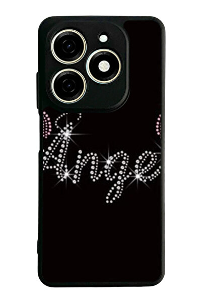 TECNO Spark 20 / 20C Compatible Printed, Matte Black, Soft Silicone, Protecti...