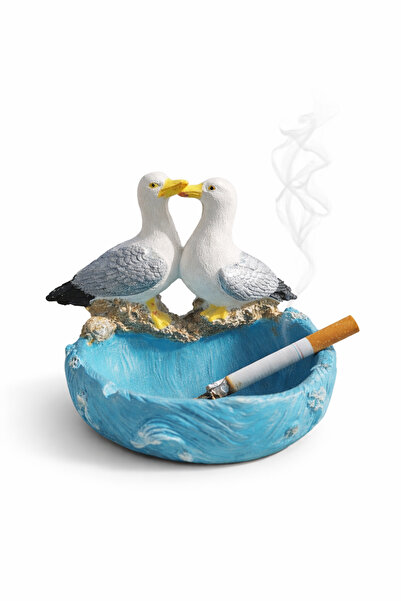 Show Art Hediyelik Love Seagulls Decorative Ashtray