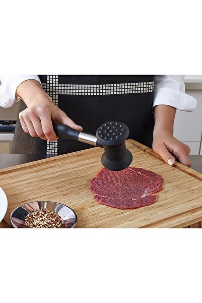 IKEA QUİCK Et Dövme Çekici Uzunluk 24 Cm Çift Taraflı Et Tokmağı Siyah Plasti...