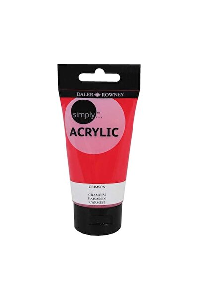 Daler Rowney Simply Acrylic Color, 513 - Crimson, 75 ml