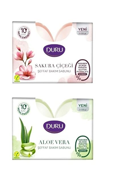 Duru Sakura ve Aloavera 4 lü cilt temizleyici sabun