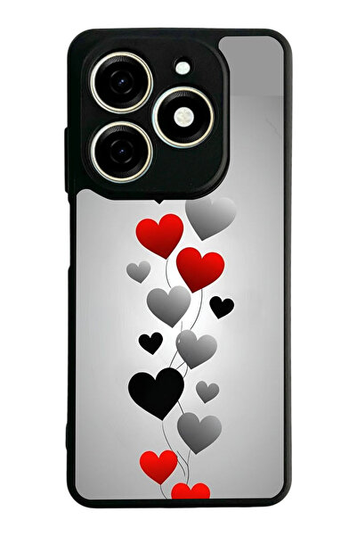 TECNO غطاء متوافق مع Spark 20 / 20C، مطبوع، أسود غير لامع، سيليكون ناعم، واقي...