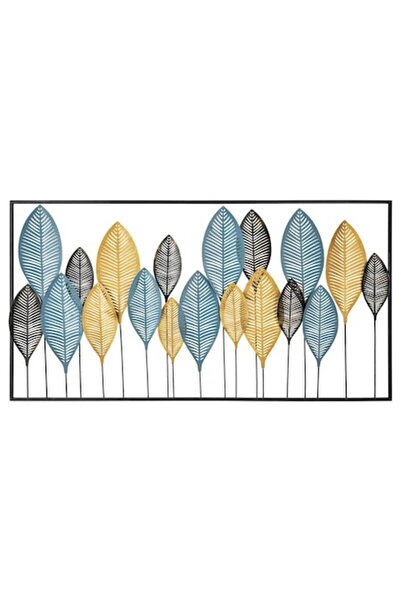 OEM Panou metalic decorativ perete 3D, Deco Art, 115 x 60 cm, Frunze