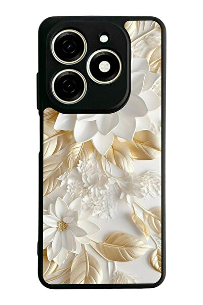 TECNO Spark 20 / 20C Compatible Printed, Matte Black, Soft Silicone, Protecti...