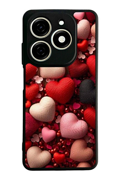 TECNO غطاء متوافق مع Spark 20 / 20C، مطبوع، أسود غير لامع، سيليكون ناعم، واقي...