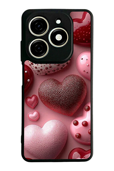 Aksel Kılıf غطاء حماية متوافق مع هاتف Infinix Smart 8 Pro، مطبوع، أسود غير لا...