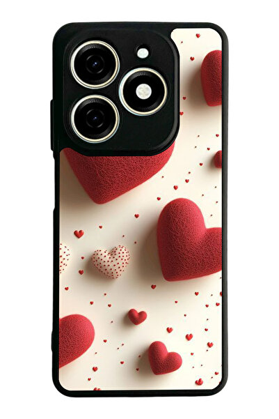 Aksel Kılıf غطاء حماية متوافق مع هاتف Infinix Smart 8 Pro، مطبوع، أسود غير لا...