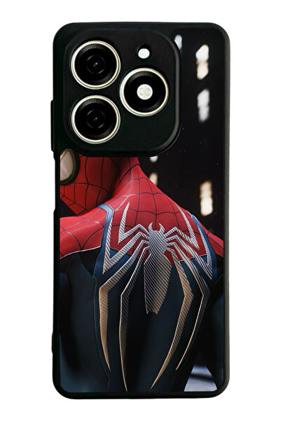 TECNO غطاء متوافق مع Spark 20 / 20C، مطبوع، أسود غير لامع، سيليكون ناعم، واقي...