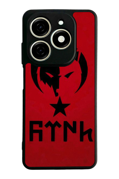 Aksel Kılıf Infinix Smart 8 Pro Compatible Printed, Matte Black, Soft Silicon...