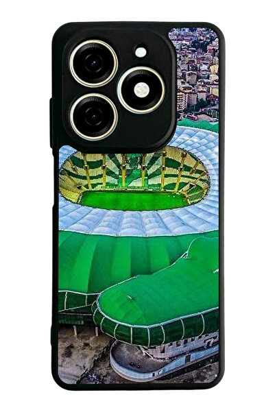 TECNO Spark 20 / 20C Compatible Printed, Matte Black, Soft Silicone, Protecti...