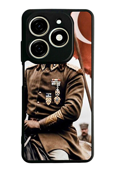 TECNO Spark 20 / 20C Compatible Printed, Matte Black, Soft Silicone, Protecti...