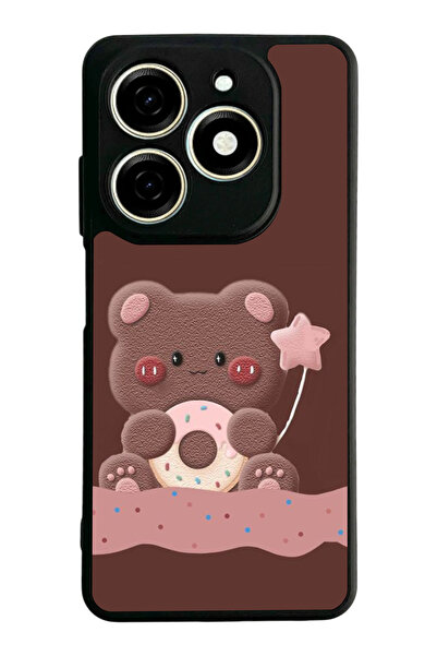 TECNO Spark 20 / 20C Compatible Printed, Matte Black, Soft Silicone, Protecti...