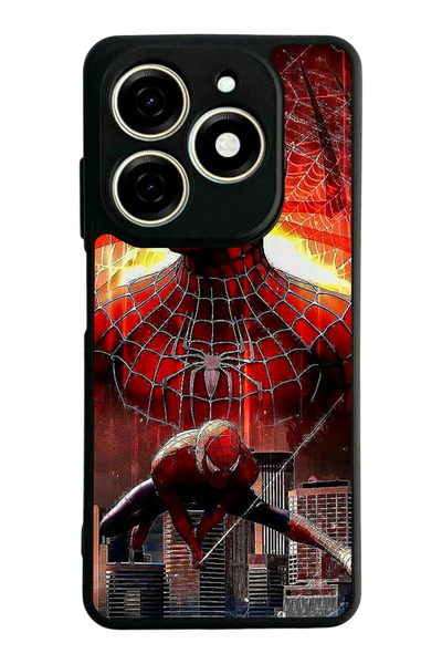 TECNO غطاء متوافق مع Spark 20 / 20C، مطبوع، أسود غير لامع، سيليكون ناعم، واقي...