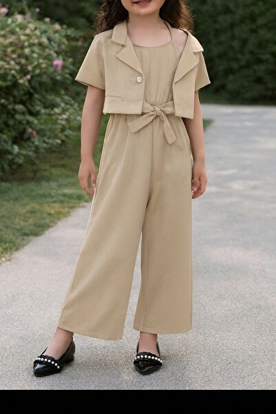 shop Girl's Gabardine 4-Season Wearable 2-Piece Jacket Overalls Pants