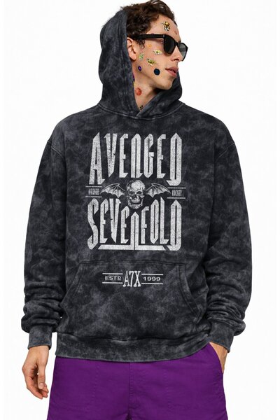 Fuddy Moda Unisex φούτερ με στάμπα Avenged Sevenfold A7X, με κουκούλα, που πλ...