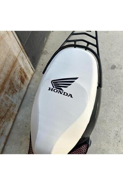 CEBECİOTO Honda White Patterned Combed Cotton Motorcycle Cover - Motor