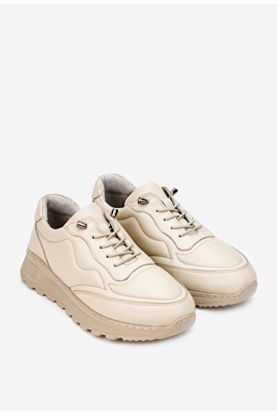 Dasha Pantofi dama bej din piele naturala 40