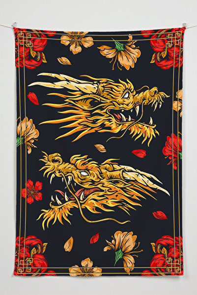 Charmbi Покритие за стена „Дракон“ – висококачествена тъкан с мотиви от аниме...