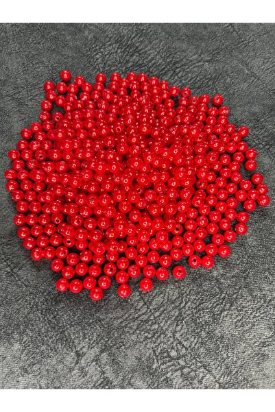 Mos Tespih 10 bucăți de mărgele ornamentale rotunde roșii de 8 mm și mărgele ...