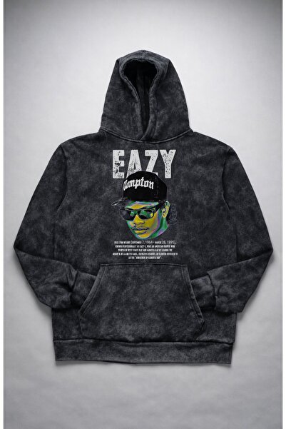 Fuddy Moda Unisex Eazy-E Printed Hooded Washable Sweatshirt, Oversized Rap Mu...
